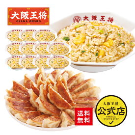＜大阪王将 ガーリックチャーハン12袋＆肉餃子セット＞送料無料 冷凍食品 餃子 ギョウザ チャーハン 炒飯 冷凍餃子 お取り寄せ 中華 仕送り 炒飯