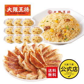 ＜38%オフ＞【スーパーSALE】11,260→6,980円＜大阪王将 豚カルビチャーハン12袋＆肉餃子セット＞送料無料 冷凍食品 ギョウザ 餃子 冷凍餃子 お取り寄せ 中華 仕送り レンチン 簡単調理 お中元 備蓄 個包装 炒飯