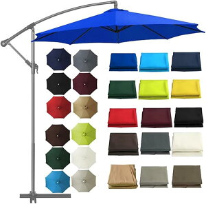 ガーデンパラソル 替え布 パラソル傘布 交換用 直径2m/2.3m/2.5m/2.7m/3m 交換生地 日除け UVカット 防水ポリエステル置換布 6本傘の骨/8本傘の骨 折りたたみ 汎用 大型 ガーデニング 庭 テラス ア