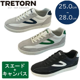 シューズ メンズ 靴 トレトン TRETORN TMS1535 スウェーデン ヒモ靴 フィット 3E相当 男性 大きいサイズ スニーカー カップインソール シンプル 洗練 人気 定番 ローカット ブラック ネイビー グリーン ナースのことなら