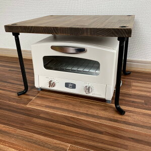 トースターラック 450*350*300 アイアン家具 ハンドメイド アイアン家具 キッチンラック キッチン用品 鉄脚 集成材 パイン おしゃれ 家具 丸棒