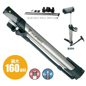 TOPEAK トピーク 携帯ポンプ ターボ モーフ G TURBO MORPH G [PPF02100] 【160psi】【米式/仏式】【自転車用】【ポータブルポンプ】