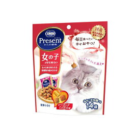 日本ペットフード　コンボキャットプレゼントおやつ　女の子　シーフードミックス味42g（14袋入り）