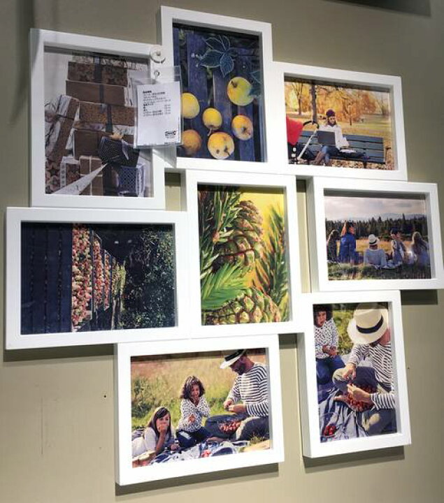 楽天市場】IKEA VAXBO イケア コラージュフレーム 写真8枚用, ホワイト 