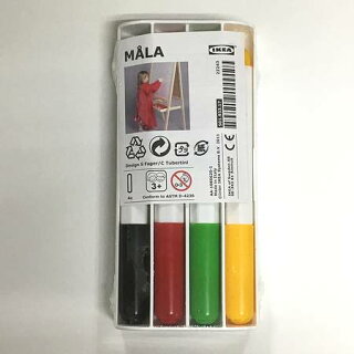 IKEAMALAイケアホワイトボードペン,アソートカラー4ピース501.933.17【メール便不可】