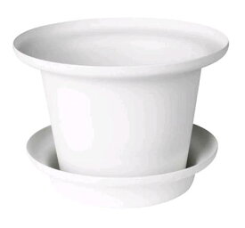 IKEA OMT&#196;NKSAM オムテンクサム植木鉢 受け皿付き, ホワイトサイズ 11 cm 704.279.71【メール便不可】