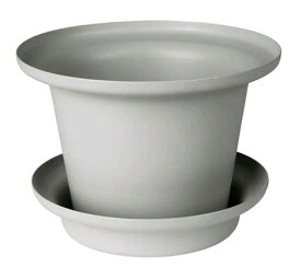 IKEA OMT&#196;NKSAM オムテンクサム植木鉢 受け皿付き, ライトグレーサイズ 11 cm 104.266.58【メール便不可】