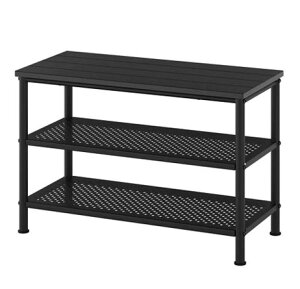 【NEW】IKEAイケアPINNIG ピンニグベンチ 靴収納付き ブラック903.297.95