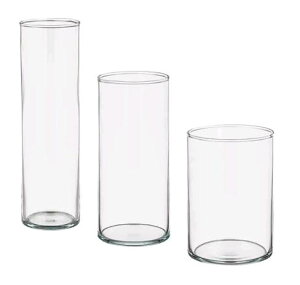 IKEA CYLINDER シリンデル花瓶3点セット, クリアガラス601.752.14【メール便不可】