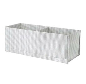 IKEA イケア STUK ストゥーク ボックス 仕切り付き, ホワイト/グレー403.095.87