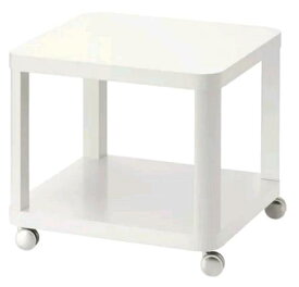 イケア IKEA TINGBY ティングビー ソファサイドテーブル キャスター付き, ホワイト50x50cm 602.959.28【メール便不可】