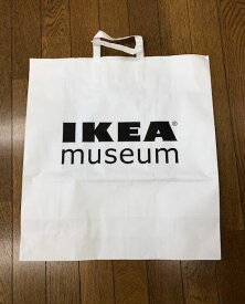 【NEW】IKEAイケアIKEA　museum　紙袋 白　　L　123169