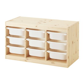 IKEA TROFAST イケア トロファスト おもちゃ箱 収納コンビネーション, パイン材 ホワイト 592.408.71