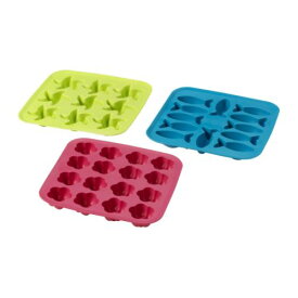 イケア IKEA PLASTIS アイスキューブトレイ グリーン ピンク ターコイズ 801.495.54【メール便不可】