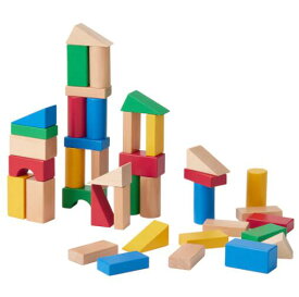 IKEA イケア UNDERHÅLLA ウンデルホラ積み木 40個セット, マルチカラー 705.066.85【送料無料】通販 北欧 積み木 おもちゃ 子供用 室内遊び 知育玩具