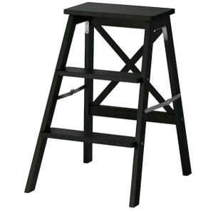 イケア IKEA BEKVM ベクヴェーム踏み台 3段, ブラック, 63 cm702.198.30【メール便不可】