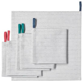 IKEAイケア GRUPPERA グルッペラ布ナプキン, ホワイト/ブラック33x33 cm 303.577.29 【メール便不可】