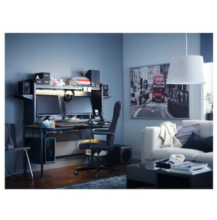 楽天市場】IKEA イケア FREDDE フレッデ デスク, ブラック185x74x146 