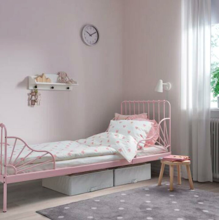 楽天市場】【NEW】IKEA イケア MINNEN ミンネン伸長式ベッドフレームと 