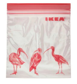 【NEW】IKEAイケアISTAD イースタード フリーザーバッグ, ピンクの鳥, 1L　　25 ピース904.654.34袋