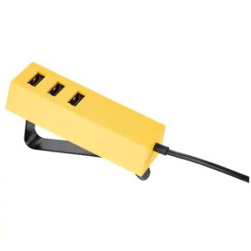 IKEA イケア L&#214;RBY ロルビ USB充電器 クランプ付き, イエロー503.887.01