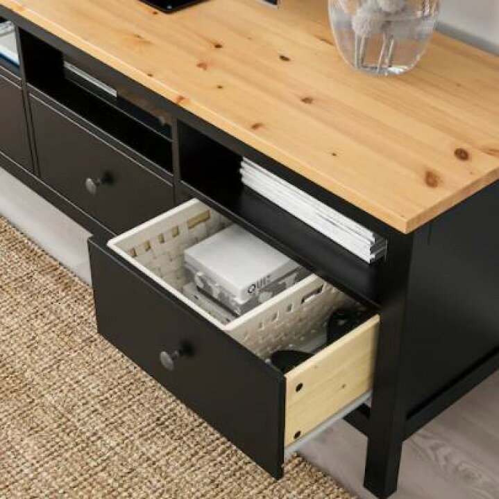 楽天市場】【NEW】IKEAイケアHEMNES ヘムネステレビ台, ブラック 