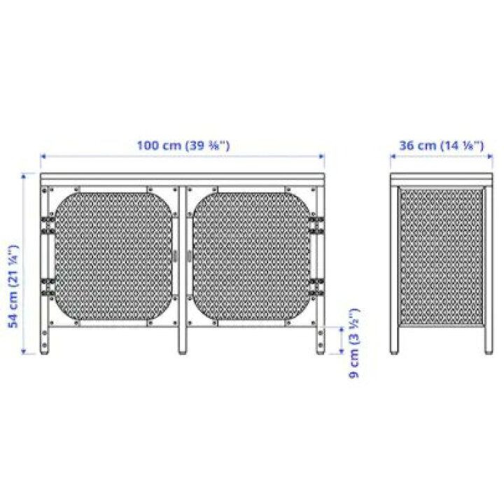 楽天市場】IKEA FJÄLLBO フィエルボテレビ台, ブラック100x36x54 cm 