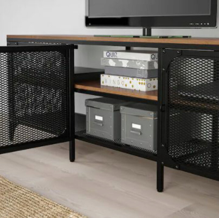 楽天市場】IKEA FJÄLLBO フィエルボテレビ台, ブラック150x36x54 cm 