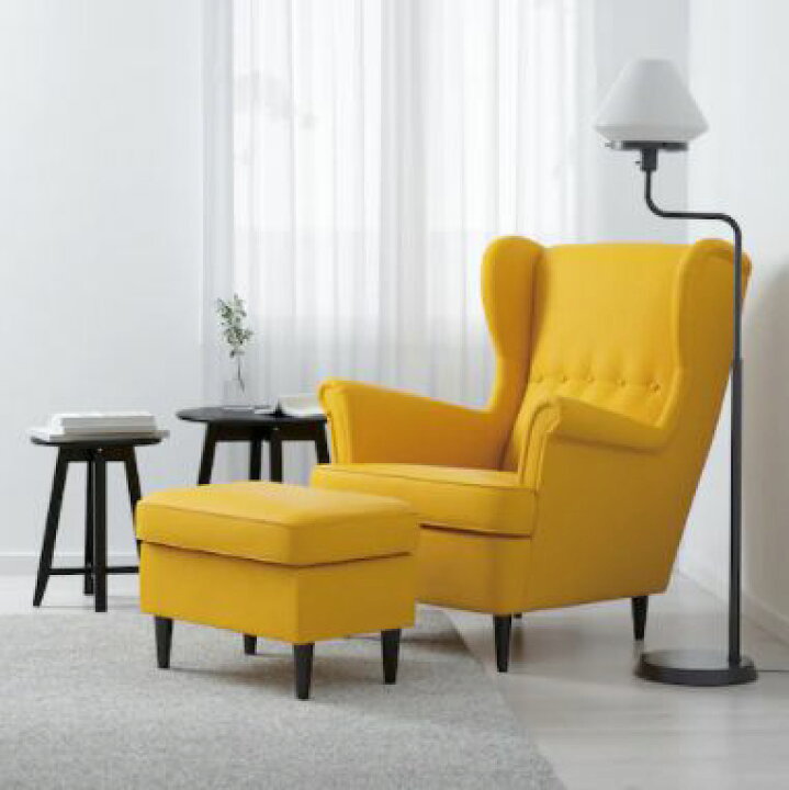 楽天市場】IKEA STRANDMON ストランドモンオットマン, スキフテボー 