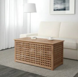 IKEA HOL ホールリビングテーブル 収納付き, アカシア材98x50 cm 703.530.22