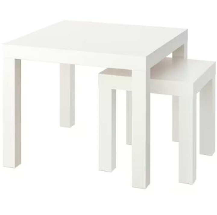楽天市場】IKEA イケア LACK ラックネストテーブル2点セット, ホワイト 
