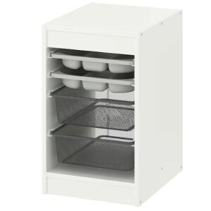 IKEA CPA TROFAST gt@Xg[Rrl[V {bNX/gCt, zCg O[/_[NO[, 34x44x56 cm 994.804.68