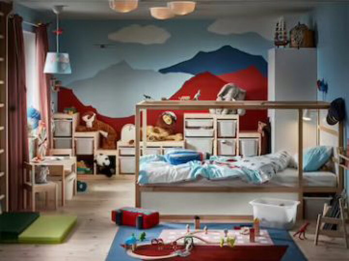 楽天市場】IKEA イケア KURA キューラリバーシブルベッド, ホワイト  