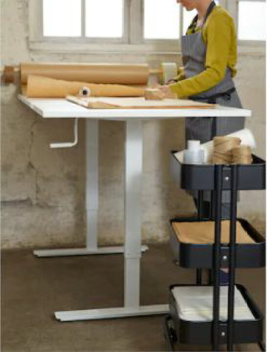 楽天市場】IKEA イケア SKARSTA スカルスタ TROTTEN トロッテンデスク 