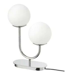 【NEW】IKEA イケア SIMRISHAMN スィムリスハムンテーブルランプ, クロムメッキ/オパールホワイト ガラス42 cm 604.709.79