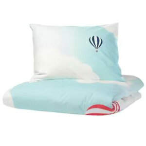 IKEA イケア UPPTAG ウップトーグ掛け布団カバー&枕カバー, 気球模様/ブルー150x200/50x60 cm704.403.07