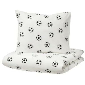 IKEA イケア SPORTSLIG スポッツリグ掛け布団カバー&枕カバー, サッカーボール模様150x200/50x60 cm104.913.28