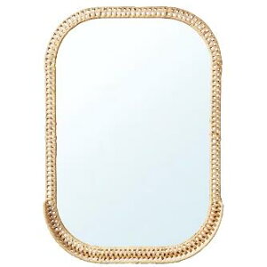IKEA イケア SOMMARBO ソマルボー ミラー, 籐, 53x76 cm 405.168.03