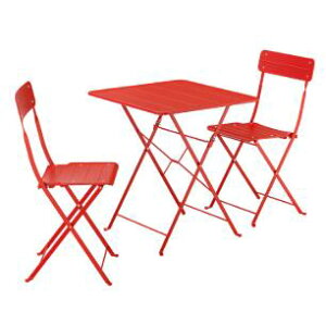 【NEW】IKEA ikeaSUNDSO スンドソー テーブル&折りたたみチェア2脚, 屋外用 ブライトレッド/ブライトレッド, 65x65 cmm795.730.34IKEAのおしゃれな家具