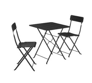 【NEW】IKEA ikeaSUNDSO スンドソー テーブル&折りたたみチェア2脚, 屋外用 チャコール/チャコール, 65x65 cm195.730.32IKEAのおしゃれな家具