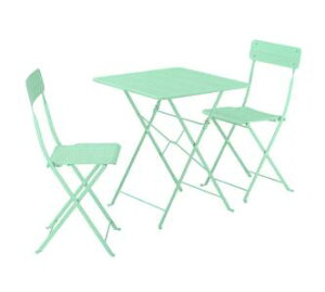 【NEW】IKEA ikeaSUNDSO スンドソー テーブル&折りたたみチェア2脚, 屋外用 ライトグリーン/ライトグリーン, 65x65 cm095.730.37IKEAのおしゃれな家具