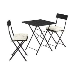 【NEW】IKEA ikeaSUNDSO スンドソー テーブル&折りたたみチェア2脚, 屋外用 チャコール/チャコール クッダルナ ライトグレーベージュ, 65x65 cm595.733.51IKEAのおしゃれな家具