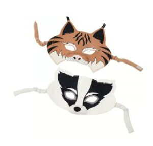 【NEW】IKEA ikeaSKOGSDUVA スコグスデューヴァ 仮面2点セット, アナグマ/オオヤマネコ マルチカラー605.786.73IKEAの雑貨でパーティー