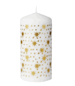 【NEW】IKEA ikeaVINTERFINT ヴィンテルフィント 香りなしピラーキャンドル, ゴールドカラー, 14 cm705.519.08素敵なクリスマスを！