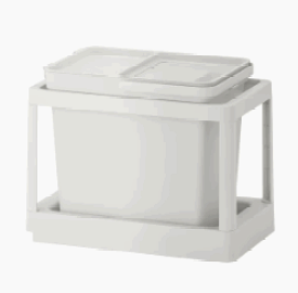 【NEW】IKEA ikeaHÅLLBAR ホルバル ゴミ分別ソリューション, 引き出し式/ライトグレー, 22 l893.088.26おしゃれなゴミ箱