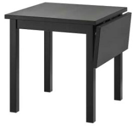 【NEW】IKEA ikea イケア NORDVIKEN ノルドヴィーケンドロップリーフテーブル, ブラック74/104x74 cm403.696.04