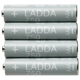 IKEA イケア LADDA ラッダ 充電式電池, HR03 AAA (単4形) 1.2V, 750mAh4 ピース 905.098.19