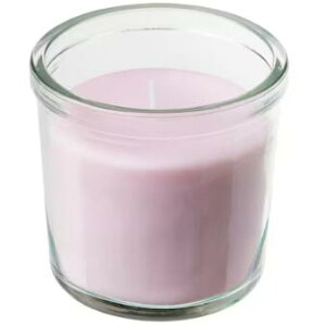 IKEA イケア LUGNARE ルグナレアロマキャンドル グラス入り, ジャスミン/ピンク, 20 時間005.021.10