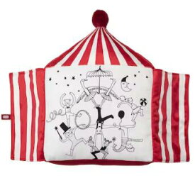 IKEA イケア BUSENKEL ブッセンケル クッション, サーカステント型 レッド/ホワイト, 48x37 cm 205.231.83