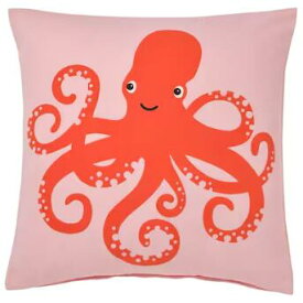 IKEA イケア BLÅVINGAD ブローヴィンガード クッションカバー, タコ模様/ピンク, 50x50 cm 705.283.76